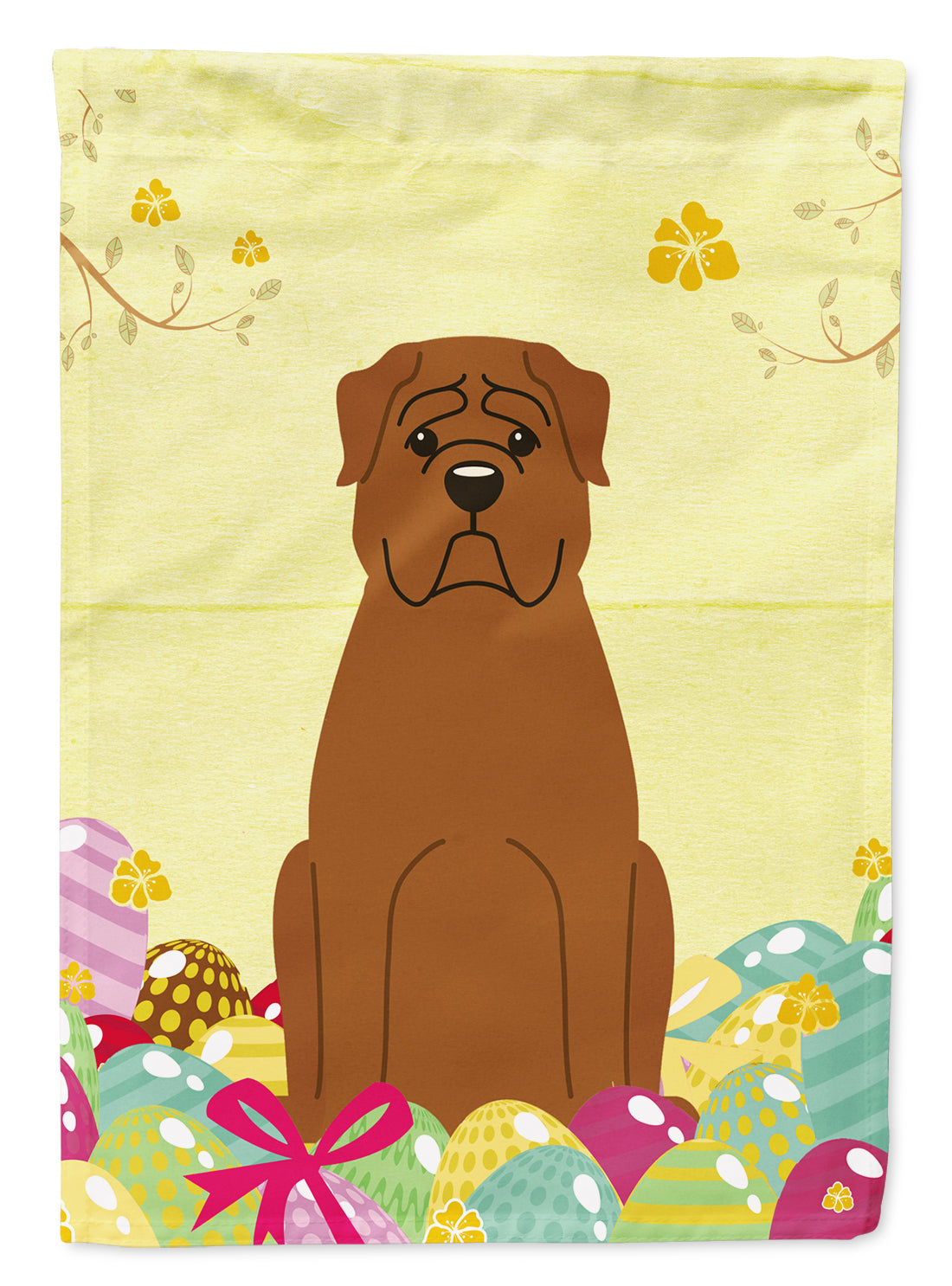 Easter Eggs Dogue de Bourdeaux Garden Flag Mailbox Decorative Yard Banner Outside Patio Artwork for Flower Beds, Garden Size, Multicolor