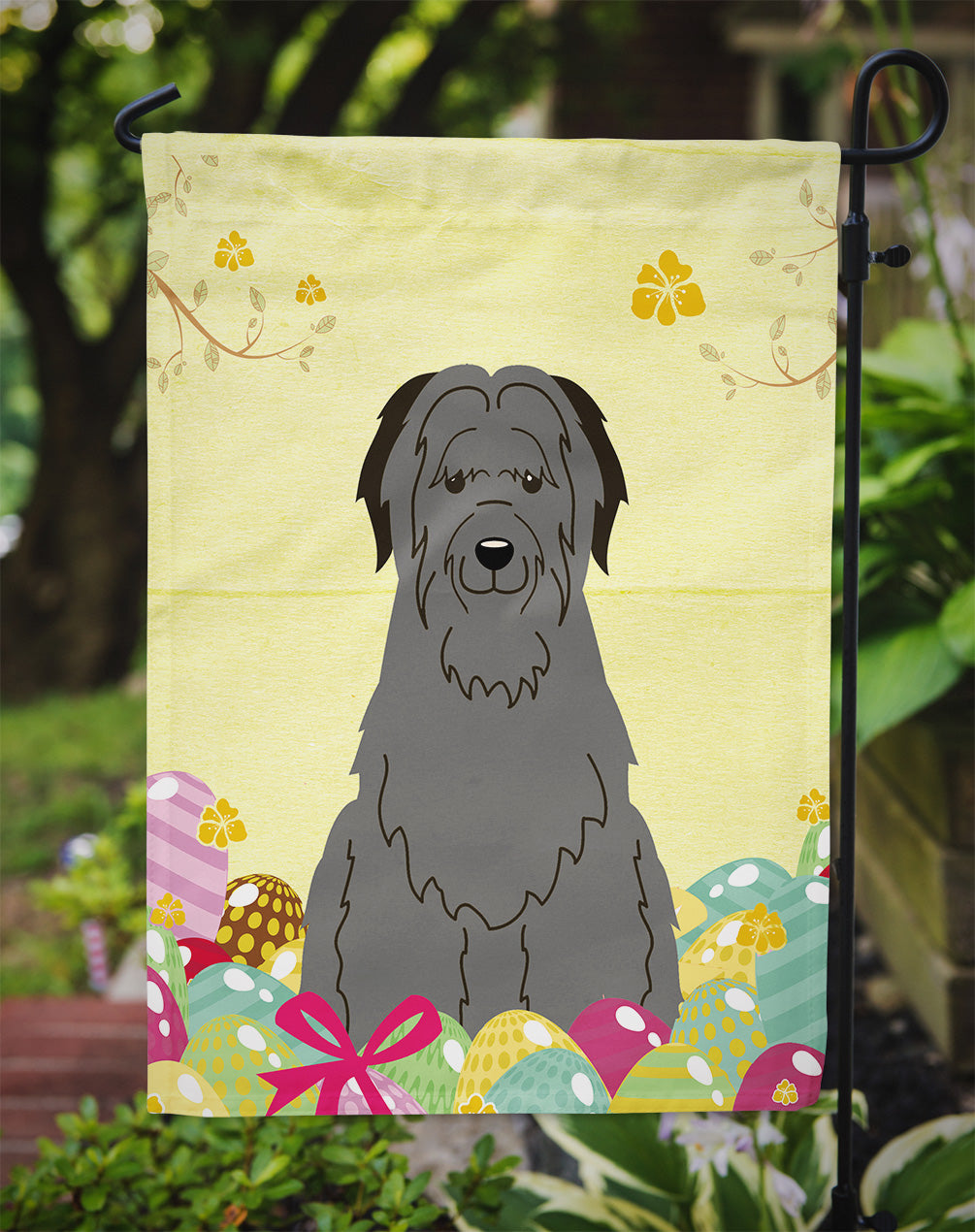 Easter Eggs Briard Black Garden Flag Mailbox Decorative Yard Banner Outside Patio Artwork for Flower Beds, Garden Size, Multicolor