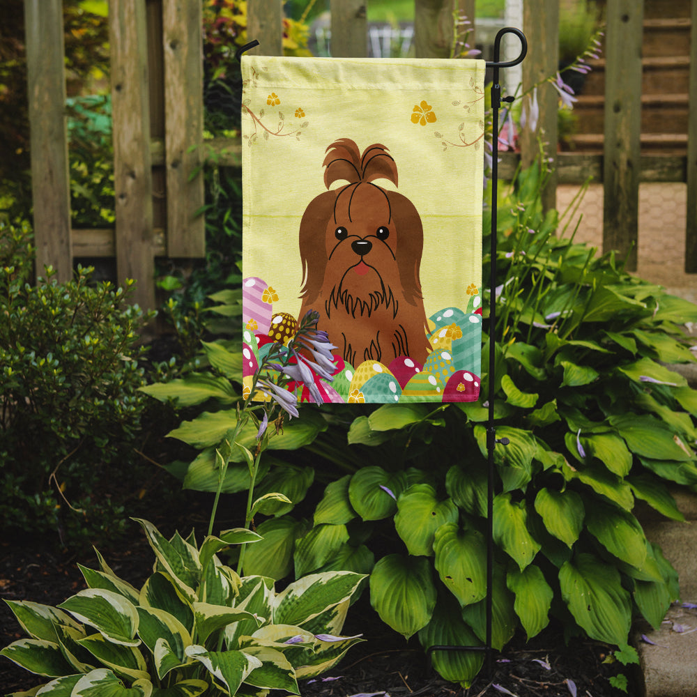 Easter Eggs Shih Tzu Silver Chocolate Garden Flag Mailbox Decorative Yard Banner Outside Patio Artwork for Flower Beds, Garden Size, Multicolor