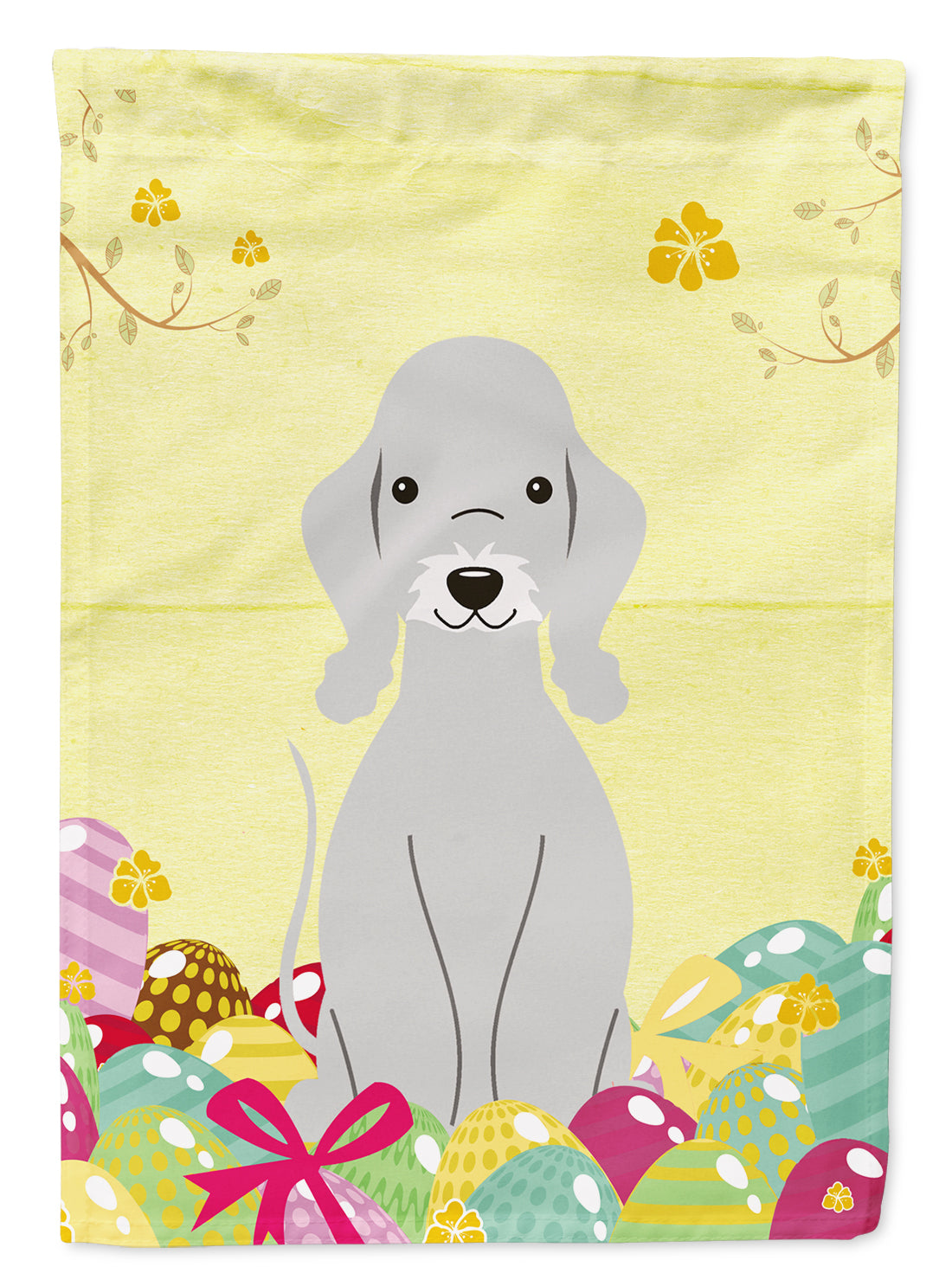Easter Eggs Bedlington Terrier Blue Garden Flag Mailbox Decorative Yard Banner Outside Patio Artwork for Flower Beds, Garden Size, Multicolor
