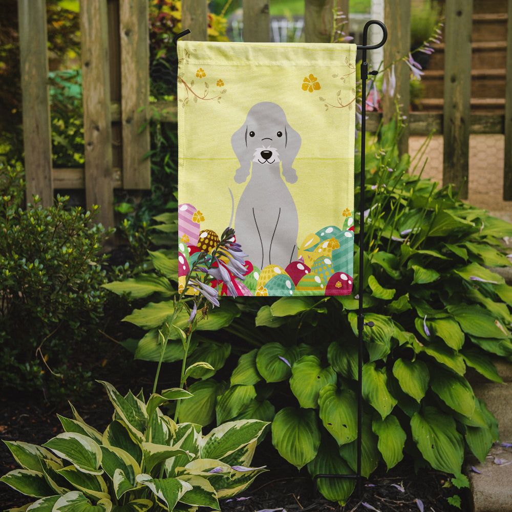 Easter Eggs Bedlington Terrier Blue Garden Flag Mailbox Decorative Yard Banner Outside Patio Artwork for Flower Beds, Garden Size, Multicolor