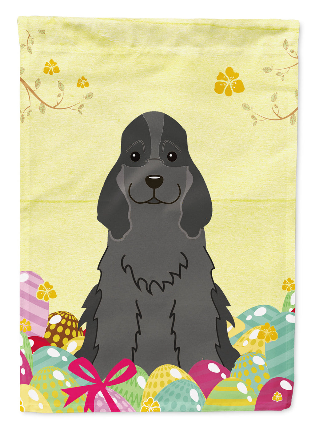 Easter Eggs Cocker Spaniel Black Garden Flag Mailbox Decorative Yard Banner Outside Patio Artwork for Flower Beds, Garden Size, Multicolor