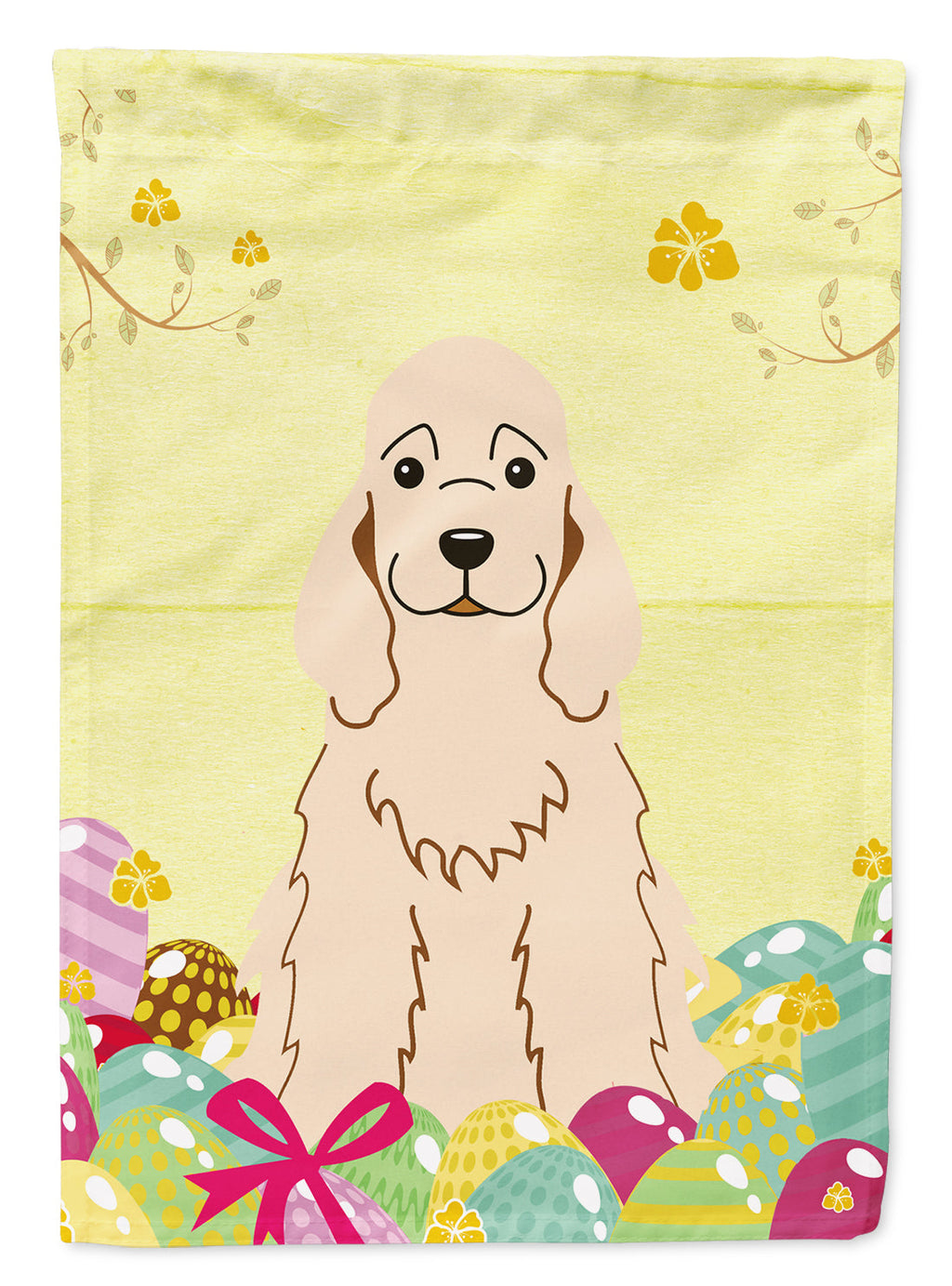 Easter Eggs Cocker Spaniel Buff Garden Flag Mailbox Decorative Yard Banner Outside Patio Artwork for Flower Beds, Garden Size, Multicolor
