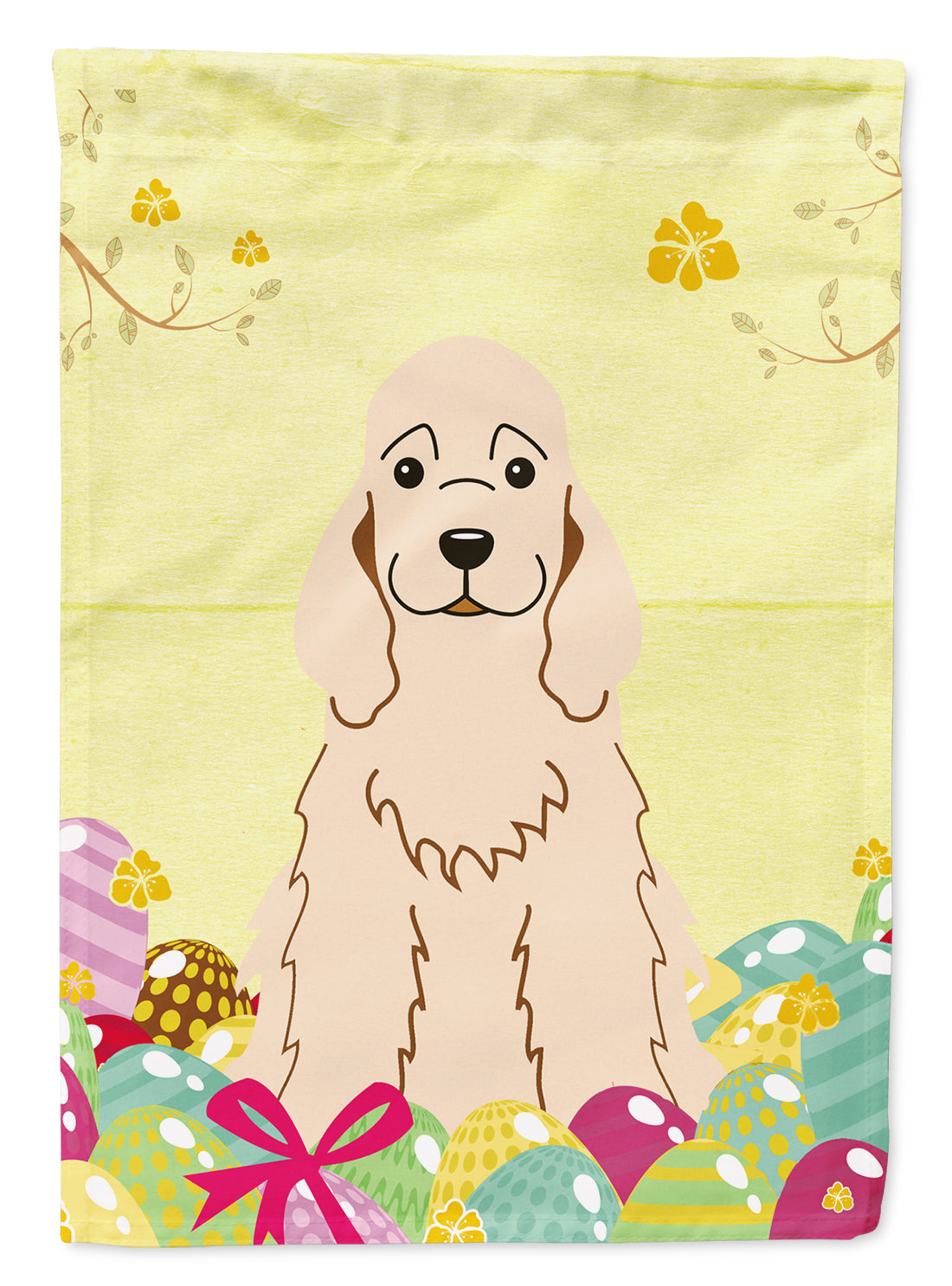 Easter Eggs Cocker Spaniel Buff Garden Flag Mailbox Decorative Yard Banner Outside Patio Artwork for Flower Beds, Garden Size, Multicolor