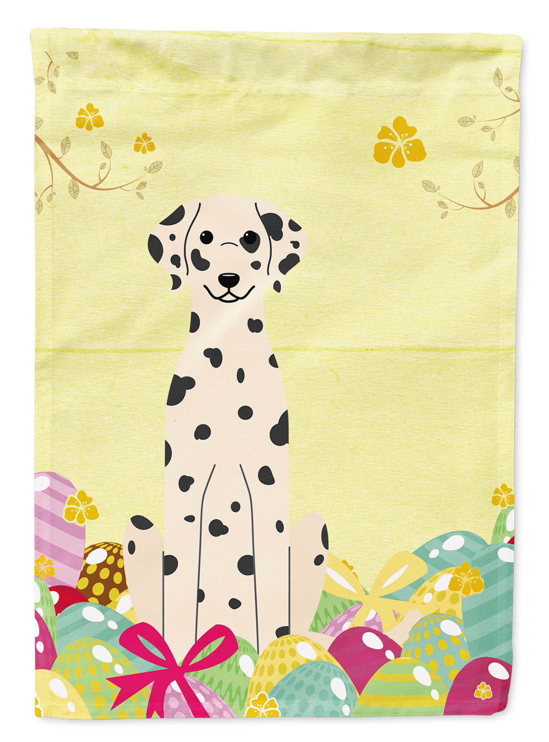 Easter Eggs Dalmatian Garden Flag Mailbox Decorative Yard Banner Outside Patio Artwork for Flower Beds, Garden Size, Multicolor