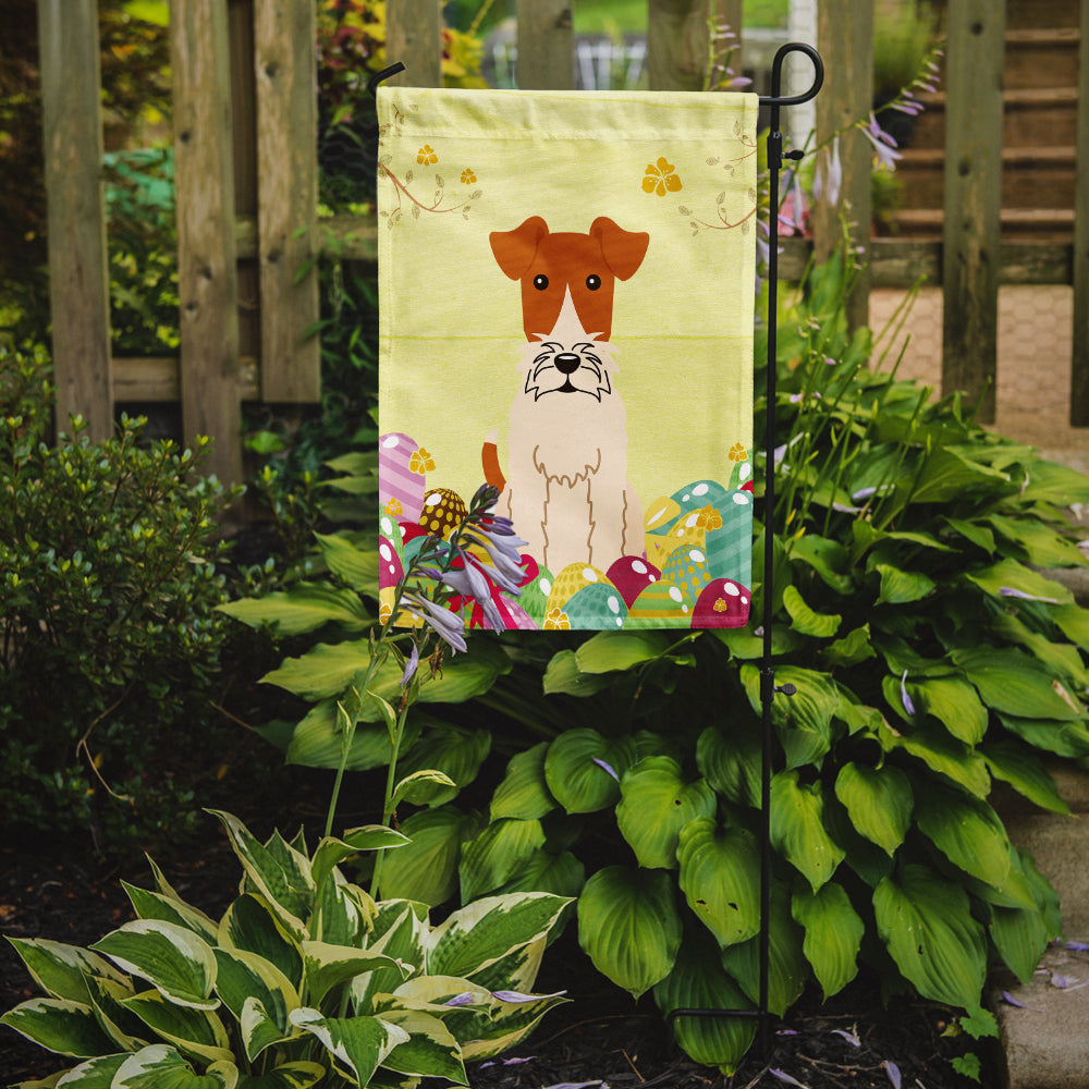 Easter Eggs Wire Fox Terrier Garden Flag Mailbox Decorative Yard Banner Outside Patio Artwork for Flower Beds, Garden Size, Multicolor