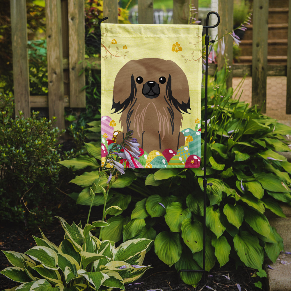 Easter Eggs Pekingese Tan Garden Flag Mailbox Decorative Yard Banner Outside Patio Artwork for Flower Beds, Garden Size, Multicolor