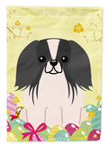 Easter Eggs Pekingese Black White Garden Flag Mailbox Decorative Yard Banner Outside Patio Artwork for Flower Beds, Garden Size, Multicolor