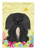 Easter Eggs Pekingese Black Garden Flag Mailbox Decorative Yard Banner Outside Patio Artwork for Flower Beds, Garden Size, Multicolor