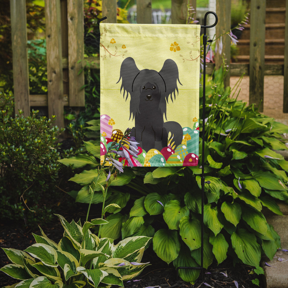 Easter Eggs Chinese Crested Black Garden Flag Mailbox Decorative Yard Banner Outside Patio Artwork for Flower Beds, Garden Size, Multicolor
