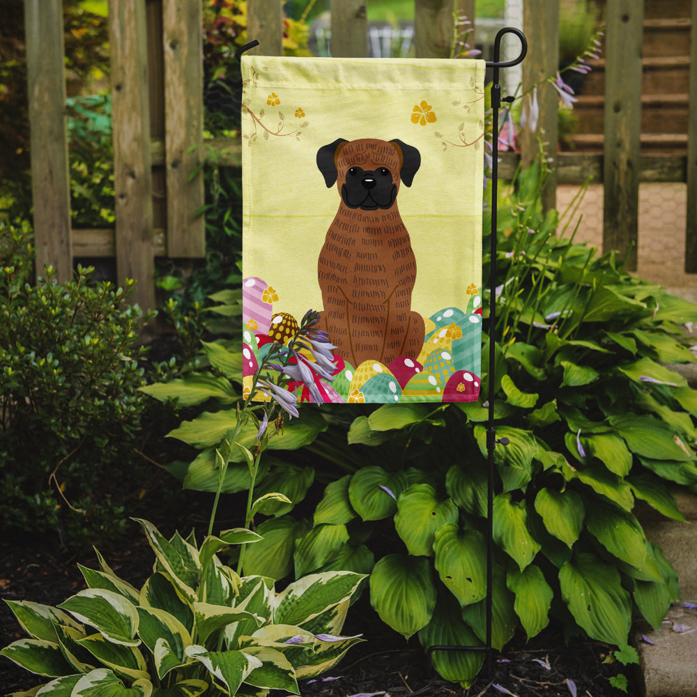 Easter Eggs Brindle Boxer Garden Flag Mailbox Decorative Yard Banner Outside Patio Artwork for Flower Beds, Garden Size, Multicolor