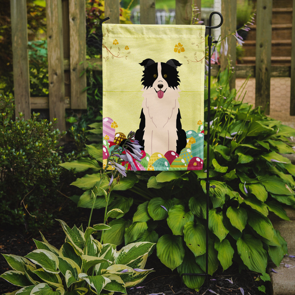 Easter Eggs Border Collie Black White Garden Flag Mailbox Decorative Yard Banner Outside Patio Artwork for Flower Beds, Garden Size, Multicolor