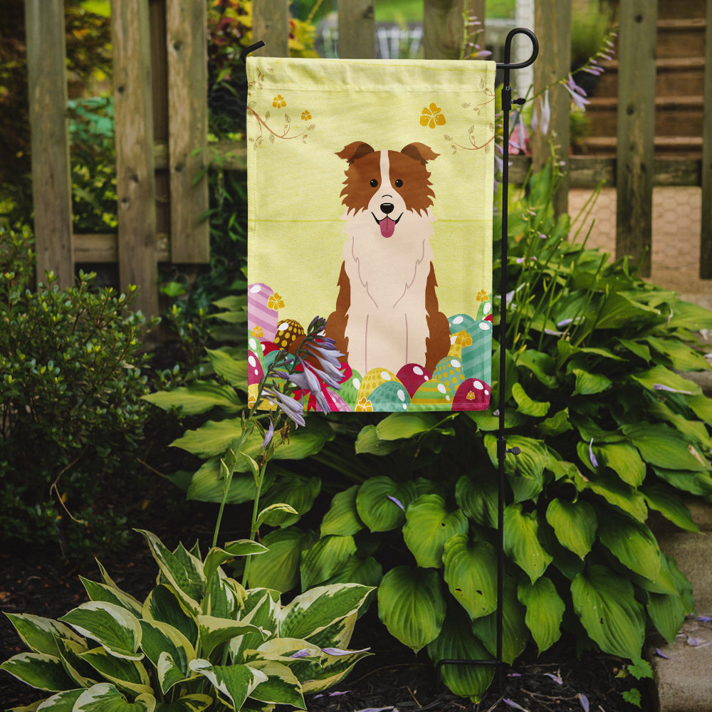 Easter Eggs Border Collie Red White Garden Flag Mailbox Decorative Yard Banner Outside Patio Artwork for Flower Beds, Garden Size, Multicolor