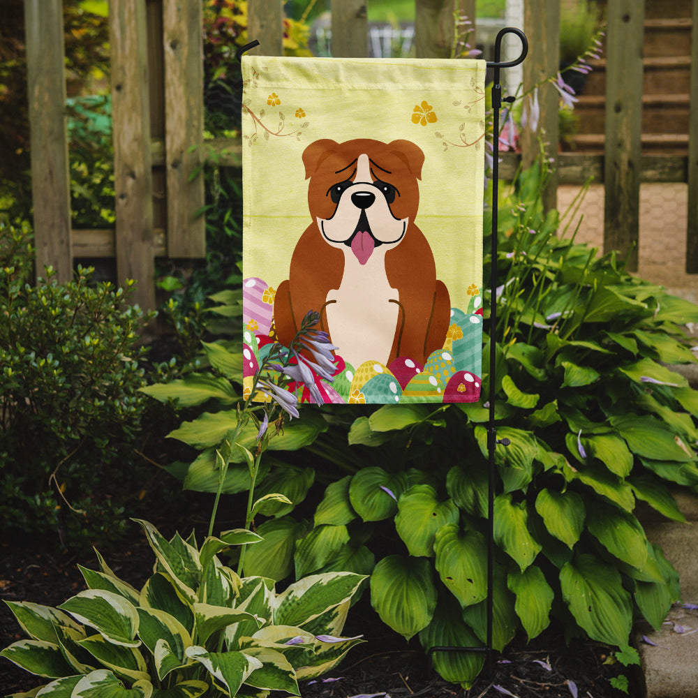 Easter Eggs English Bulldog Red White Garden Flag Mailbox Decorative Yard Banner Outside Patio Artwork for Flower Beds, Garden Size, Multicolor