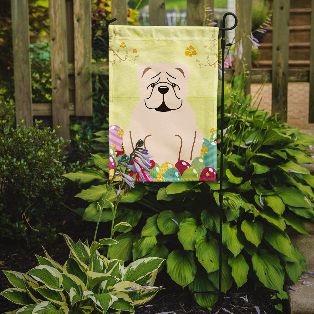 Easter Eggs English Bulldog White Garden Flag Mailbox Decorative Yard Banner Outside Patio Artwork for Flower Beds, Garden Size, Multicolor