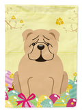Easter Eggs English Bulldog Fawn Garden Flag Mailbox Decorative Yard Banner Outside Patio Artwork for Flower Beds, Garden Size, Multicolor