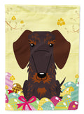 Easter Eggs Wire Haired Dachshund Chocolate Garden Flag Mailbox Decorative Yard Banner Outside Patio Artwork for Flower Beds, Garden Size, Multicolor