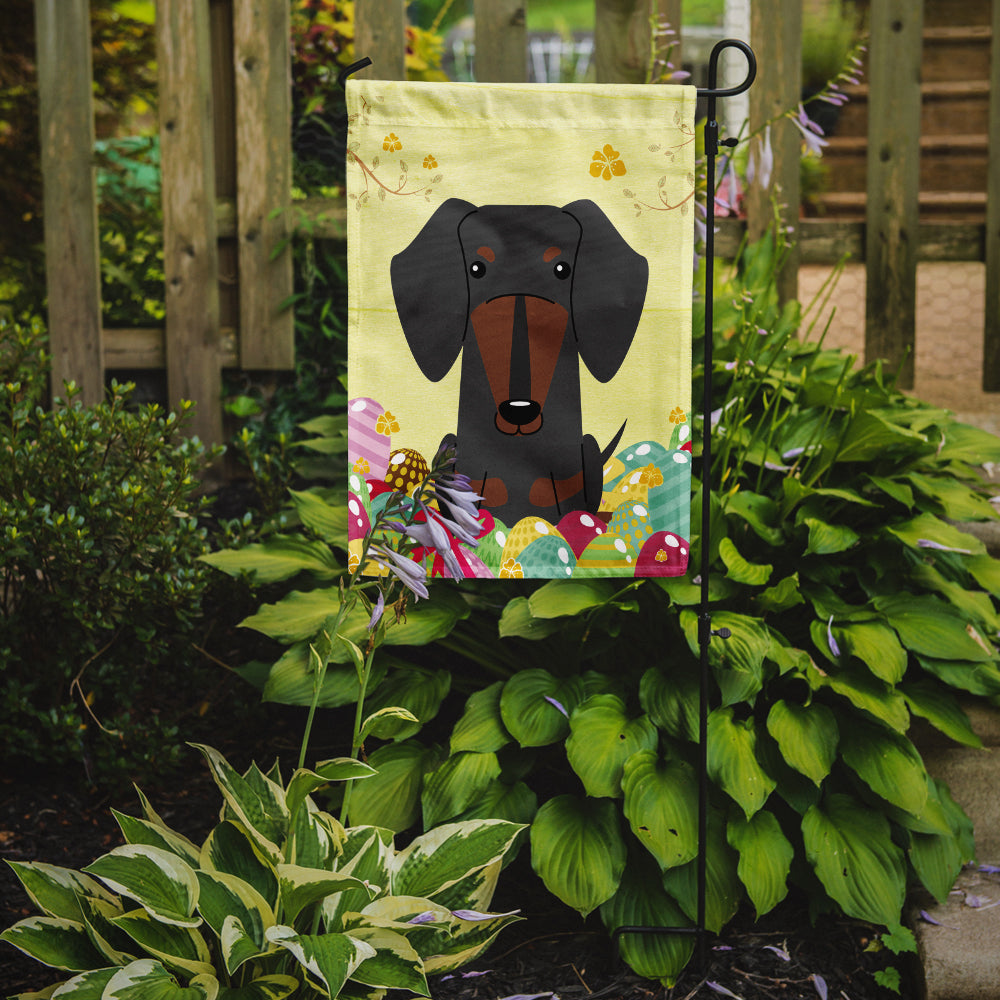 Easter Eggs Dachshund Black Tan Garden Flag Mailbox Decorative Yard Banner Outside Patio Artwork for Flower Beds, Garden Size, Multicolor