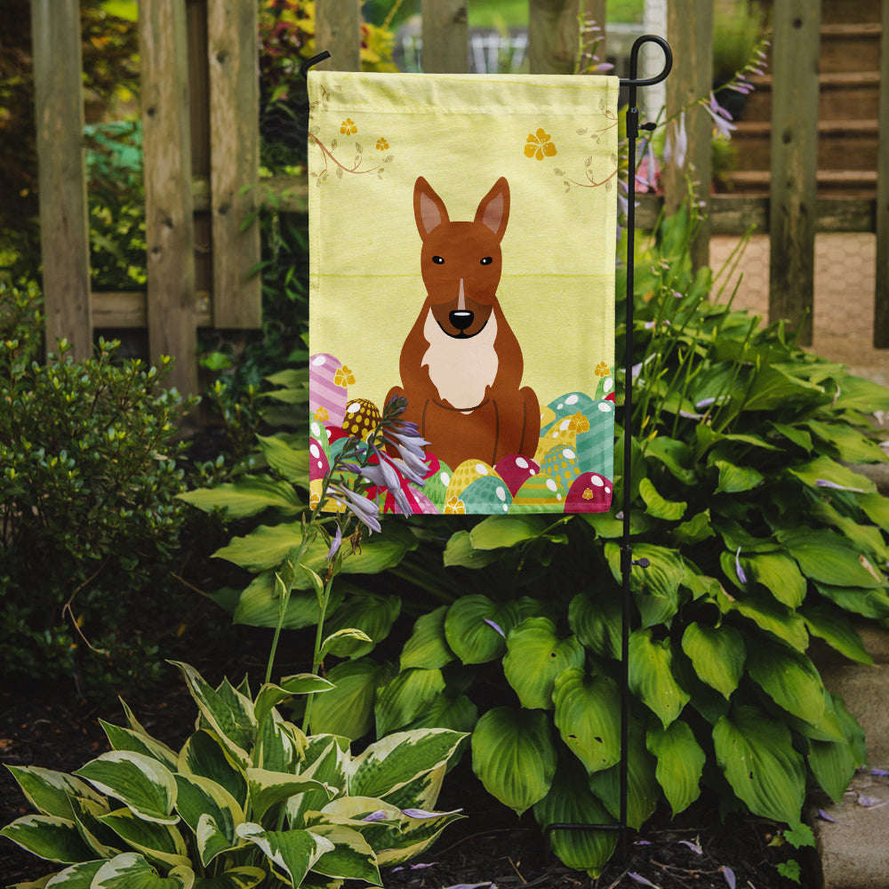 Easter Eggs Bull Terrier Red Garden Flag Mailbox Decorative Yard Banner Outside Patio Artwork for Flower Beds, Garden Size, Multicolor
