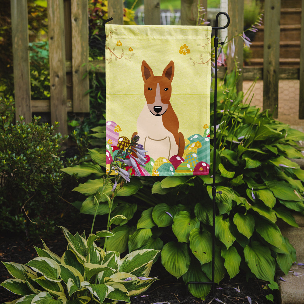 Easter Eggs Bull Terrier Red White Garden Flag Mailbox Decorative Yard Banner Outside Patio Artwork for Flower Beds, Garden Size, Multicolor