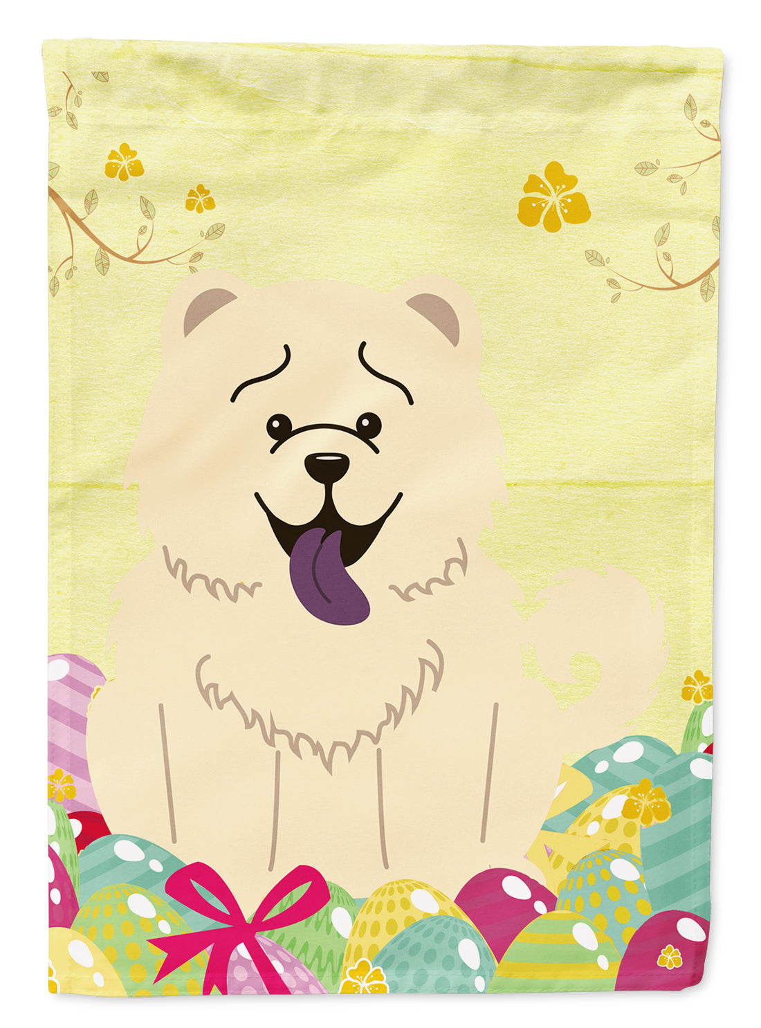 Easter Eggs Chow Chow White Garden Flag Mailbox Decorative Yard Banner Outside Patio Artwork for Flower Beds, Garden Size, Multicolor
