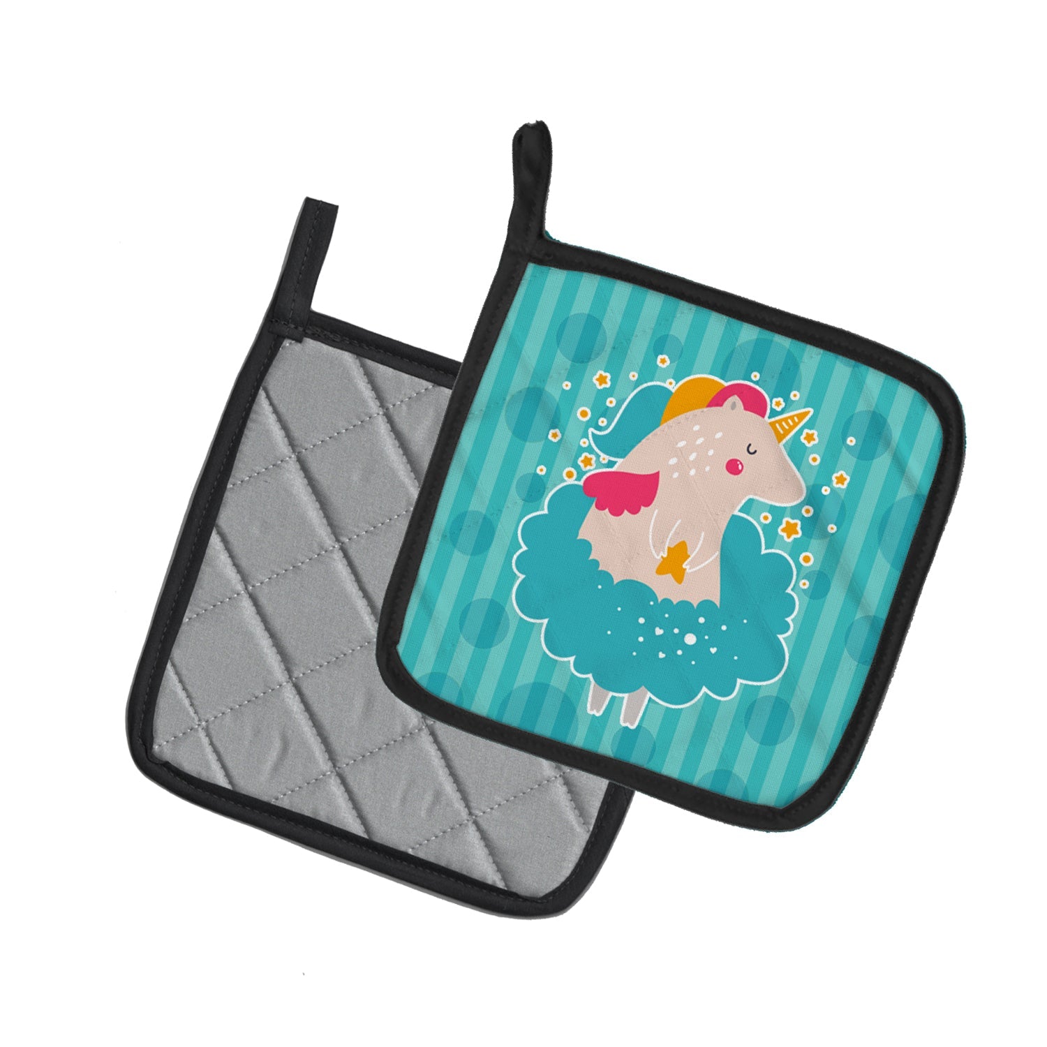 Unicorn Ballerina Pot Holder Set of 2 | Quilted Hot Pads