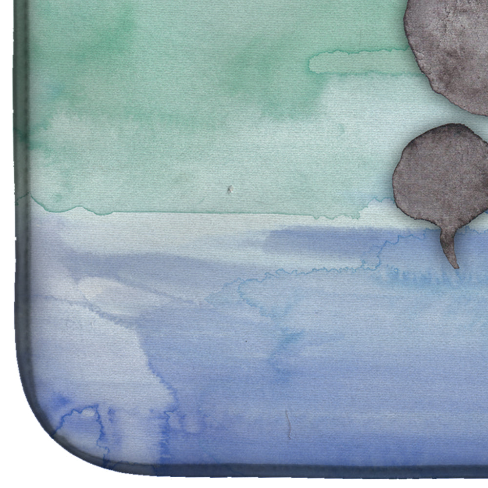 Cat Paw Watercolor Dish Drying Mat Absorbent Dish Drying Mat Pad for Kitchen Counter Dish Drainer Mat for Countertop, 14 x 21", Multicolor