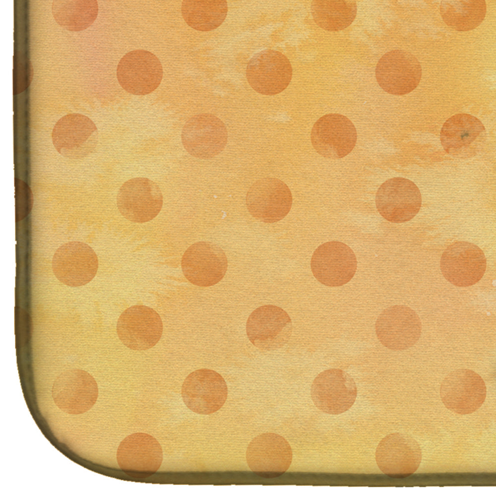 Polkadot Griaffe Watercolor Dish Drying Mat Absorbent Dish Drying Mat Pad for Kitchen Counter Dish Drainer Mat for Countertop, 14 x 21", Multicolor