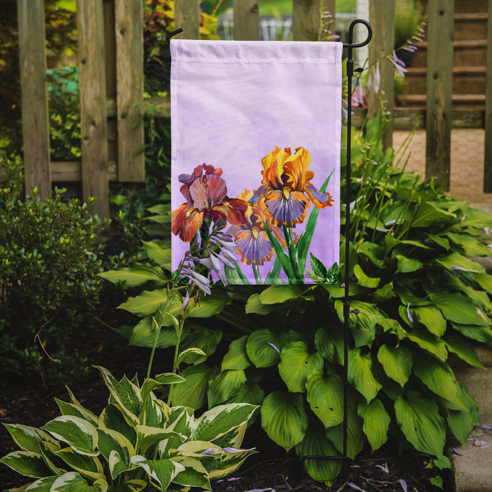 Purple and Yellow Iris Garden Flag Mailbox Decorative Yard Banner Outside Patio Artwork for Flower Beds, Garden Size, Multicolor