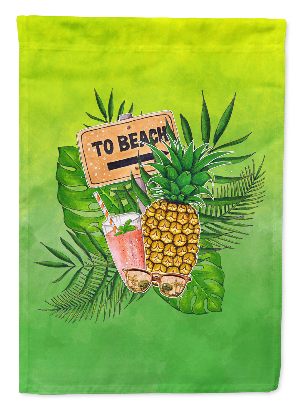 To the Beach Summer Garden Flag Mailbox Decorative Yard Banner Outside Patio Artwork for Flower Beds, Garden Size, Multicolor