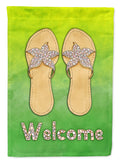 Flip Flops Welcome Garden Flag Mailbox Decorative Yard Banner Outside Patio Artwork for Flower Beds, Garden Size, Multicolor
