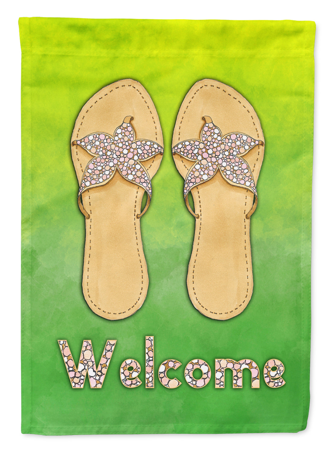 Flip Flops Welcome Garden Flag Mailbox Decorative Yard Banner Outside Patio Artwork for Flower Beds, Garden Size, Multicolor