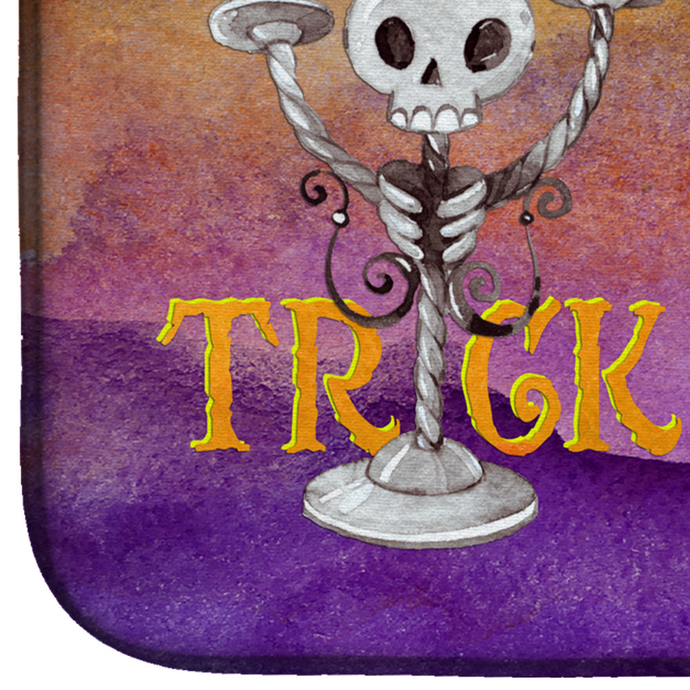 Halloween Trick or Treat Dish Drying Mat Absorbent Dish Drying Mat Pad for Kitchen Counter Dish Drainer Mat for Countertop, 14 x 21", Multicolor