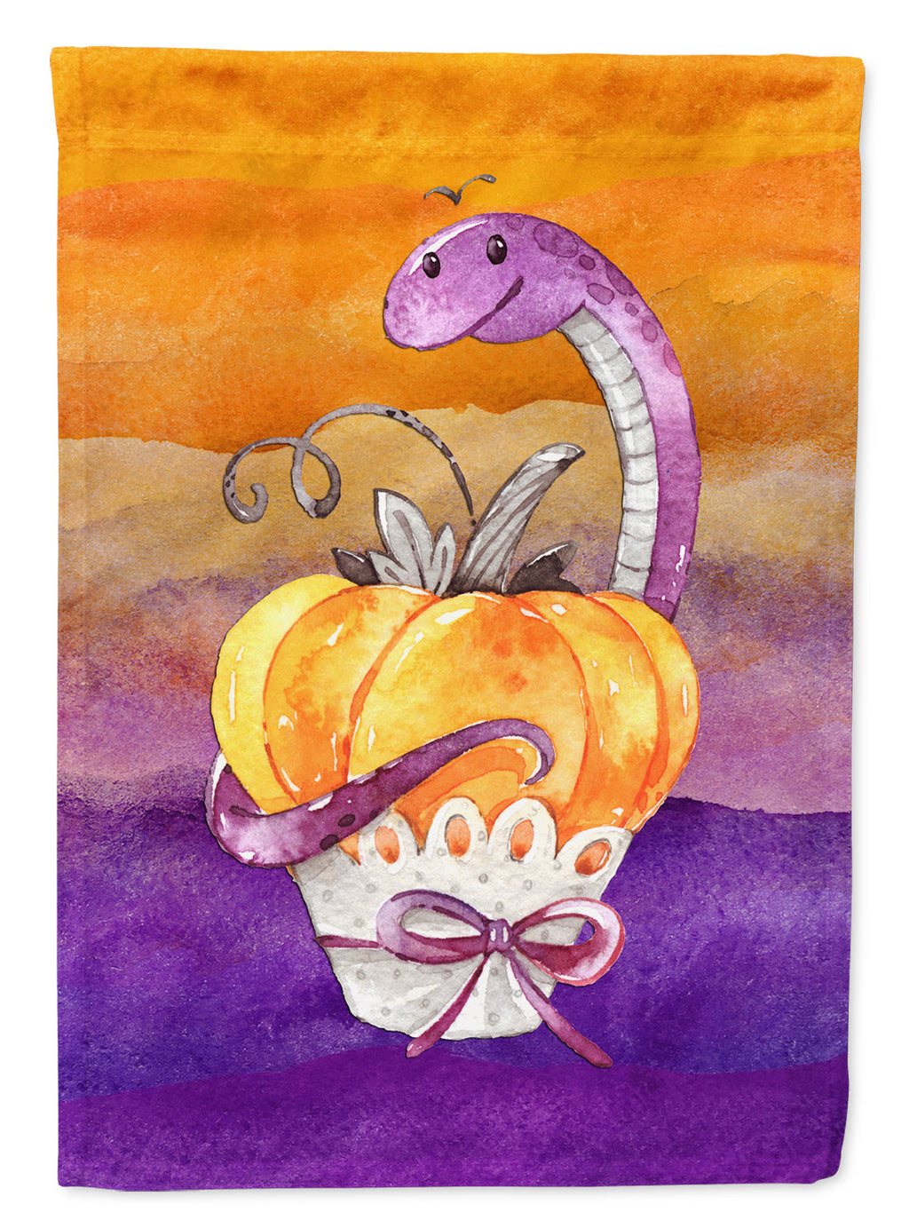 Halloween Pumpkin Snake Garden Flag Mailbox Decorative Yard Banner Outside Patio Artwork for Flower Beds, Garden Size, Multicolor