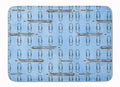 Watercolor Organized Paper Clips Blue Memory Foam Kitchen Mat Machine Washable Anti-Fatigue Cushion Comfort Bath or Kitchen Rug