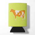 Guernsey Cow Green Can or Bottle Hugger Cooler Sleeve for Standard 12 oz Cans, Insulated Foam Beer & Soda Can Hugger Reusable