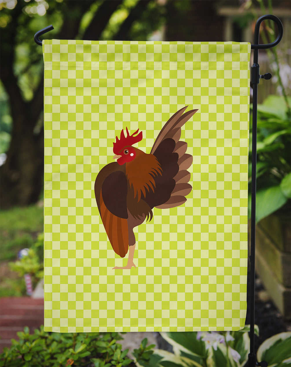 Malaysian Serama Chicken Green Garden Flag Mailbox Decorative Yard Banner Outside Patio Artwork for Flower Beds, Garden Size, Multicolor