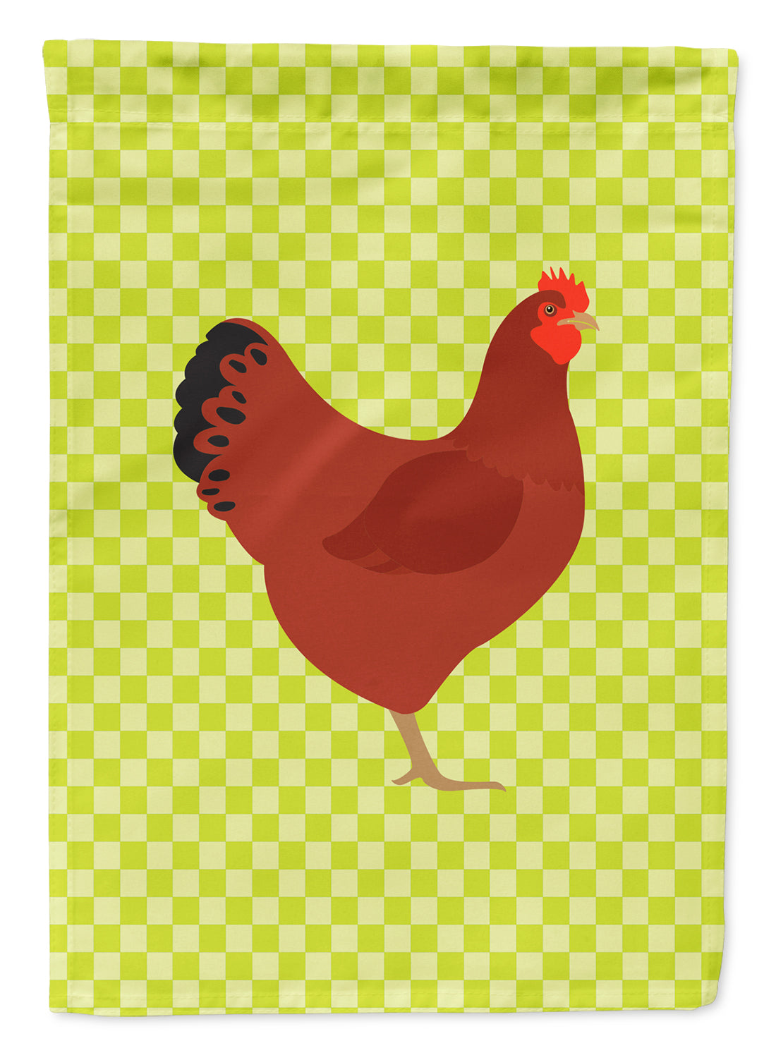 New Hampshire Red Chicken Green Garden Flag Mailbox Decorative Yard Banner Outside Patio Artwork for Flower Beds, Garden Size, Multicolor