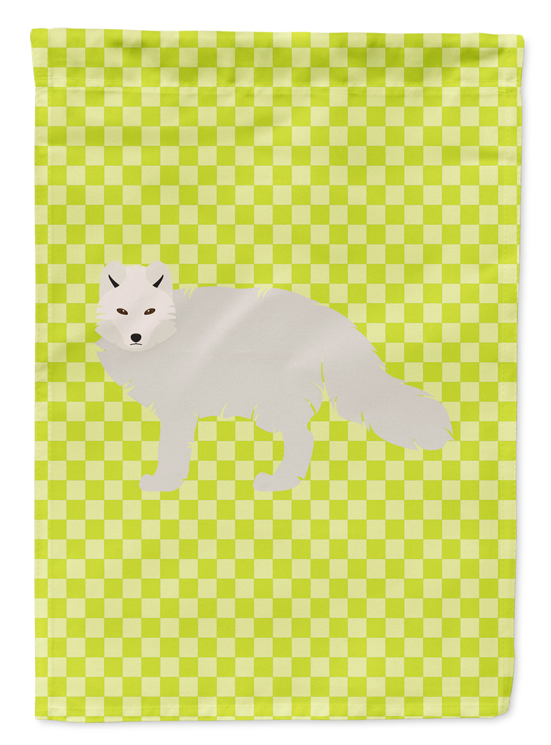 White Arctic Fox Green Garden Flag Mailbox Decorative Yard Banner Outside Patio Artwork for Flower Beds, Garden Size, Multicolor