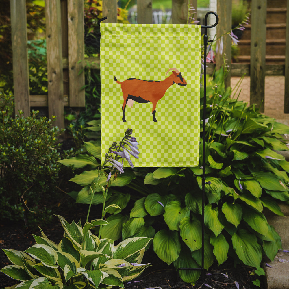 Oberhasli Goat Green Garden Flag Mailbox Decorative Yard Banner Outside Patio Artwork for Flower Beds, Garden Size, Multicolor