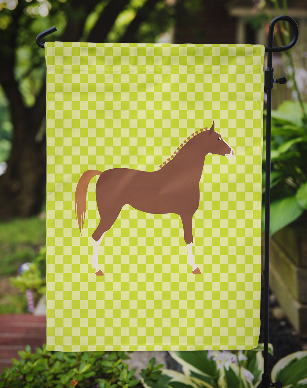 Hannoverian Horse Green Garden Flag Mailbox Decorative Yard Banner Outside Patio Artwork for Flower Beds, Garden Size, Multicolor