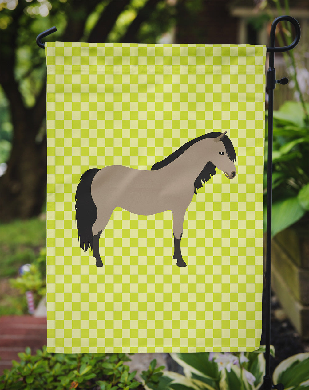 Welsh Pony Horse Green Garden Flag Mailbox Decorative Yard Banner Outside Patio Artwork for Flower Beds, Garden Size, Multicolor