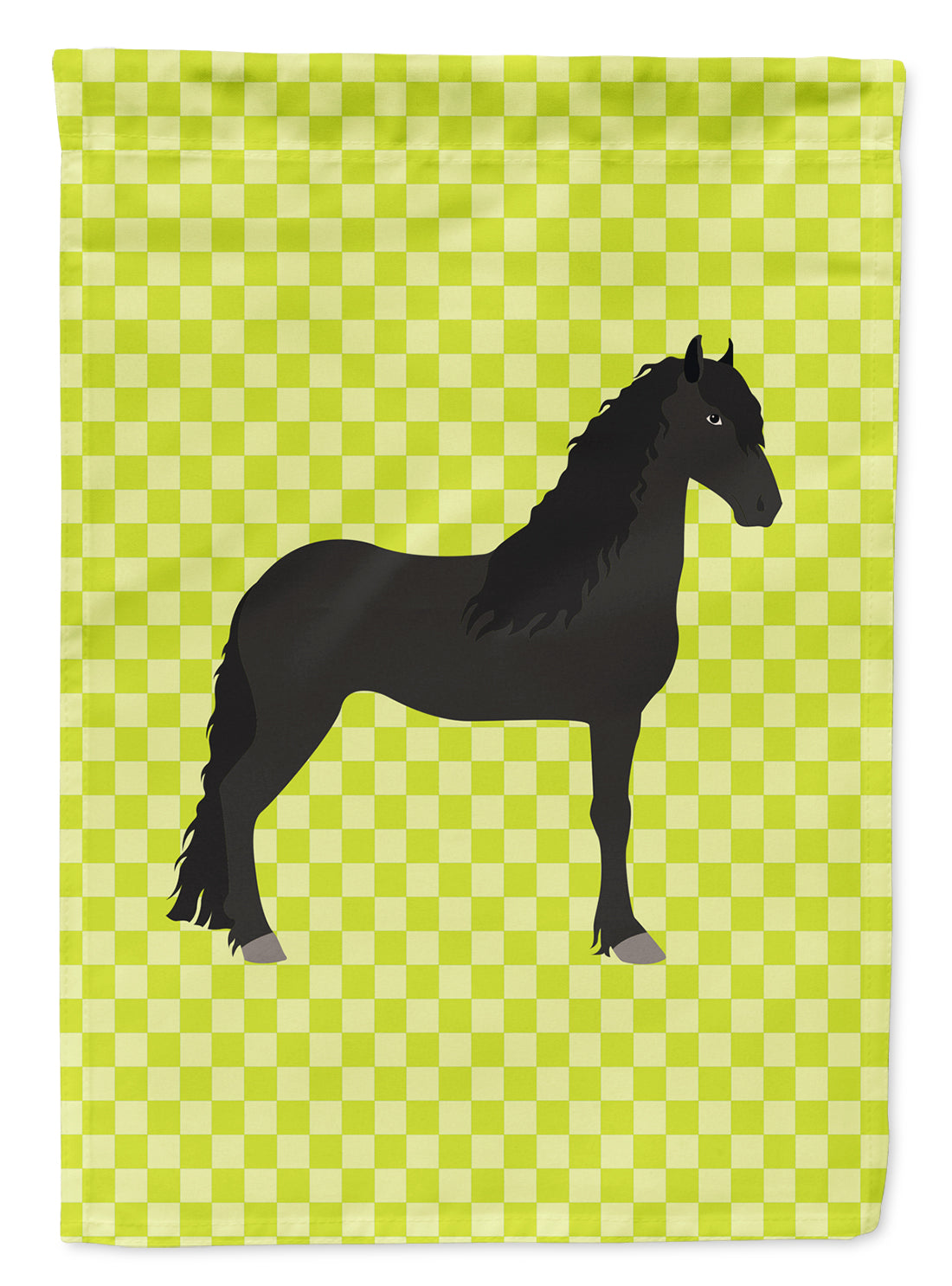 Friesian Horse Green Garden Flag Mailbox Decorative Yard Banner Outside Patio Artwork for Flower Beds, Garden Size, Multicolor