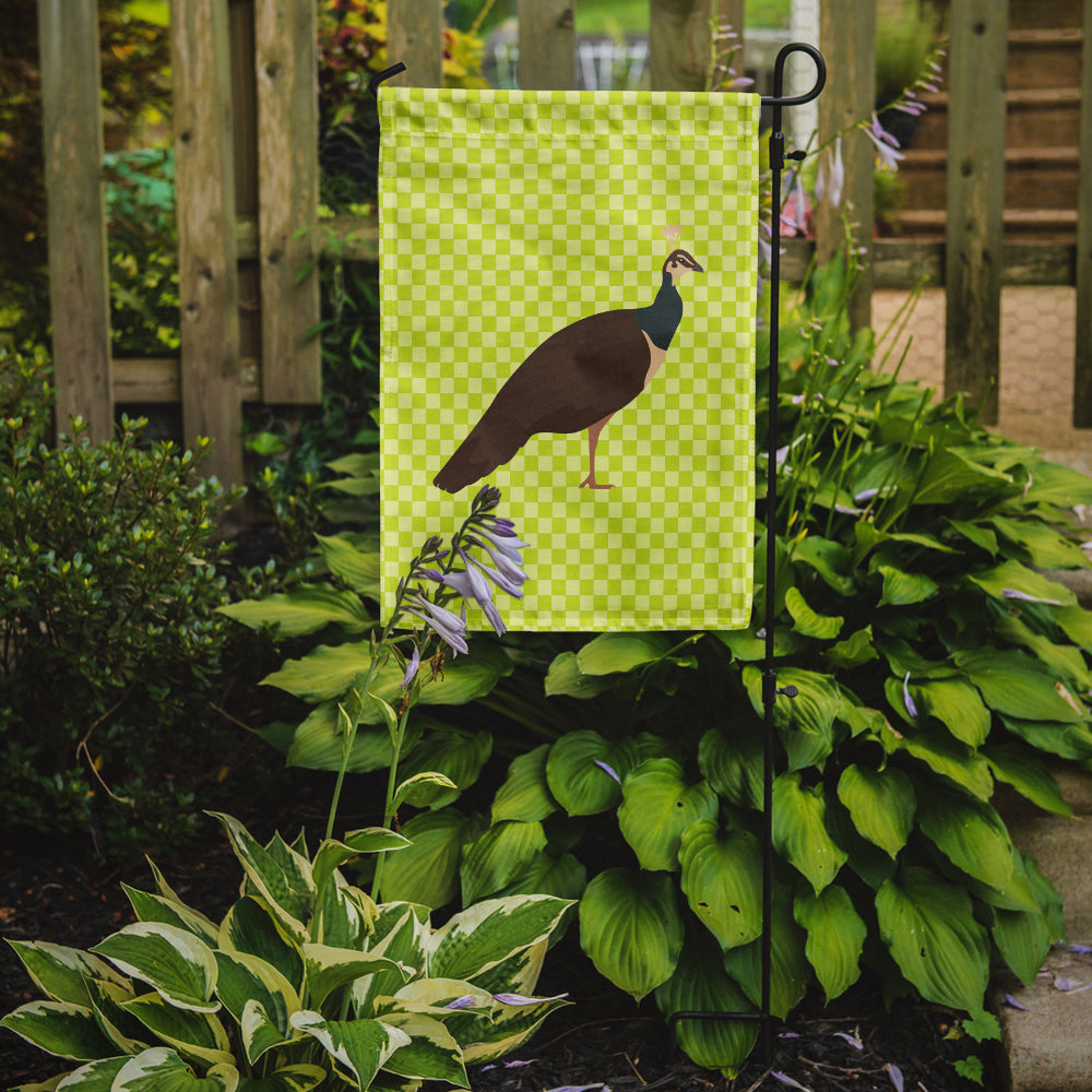 Indian Peahen Peafowl Green Garden Flag Mailbox Decorative Yard Banner Outside Patio Artwork for Flower Beds, Garden Size, Multicolor
