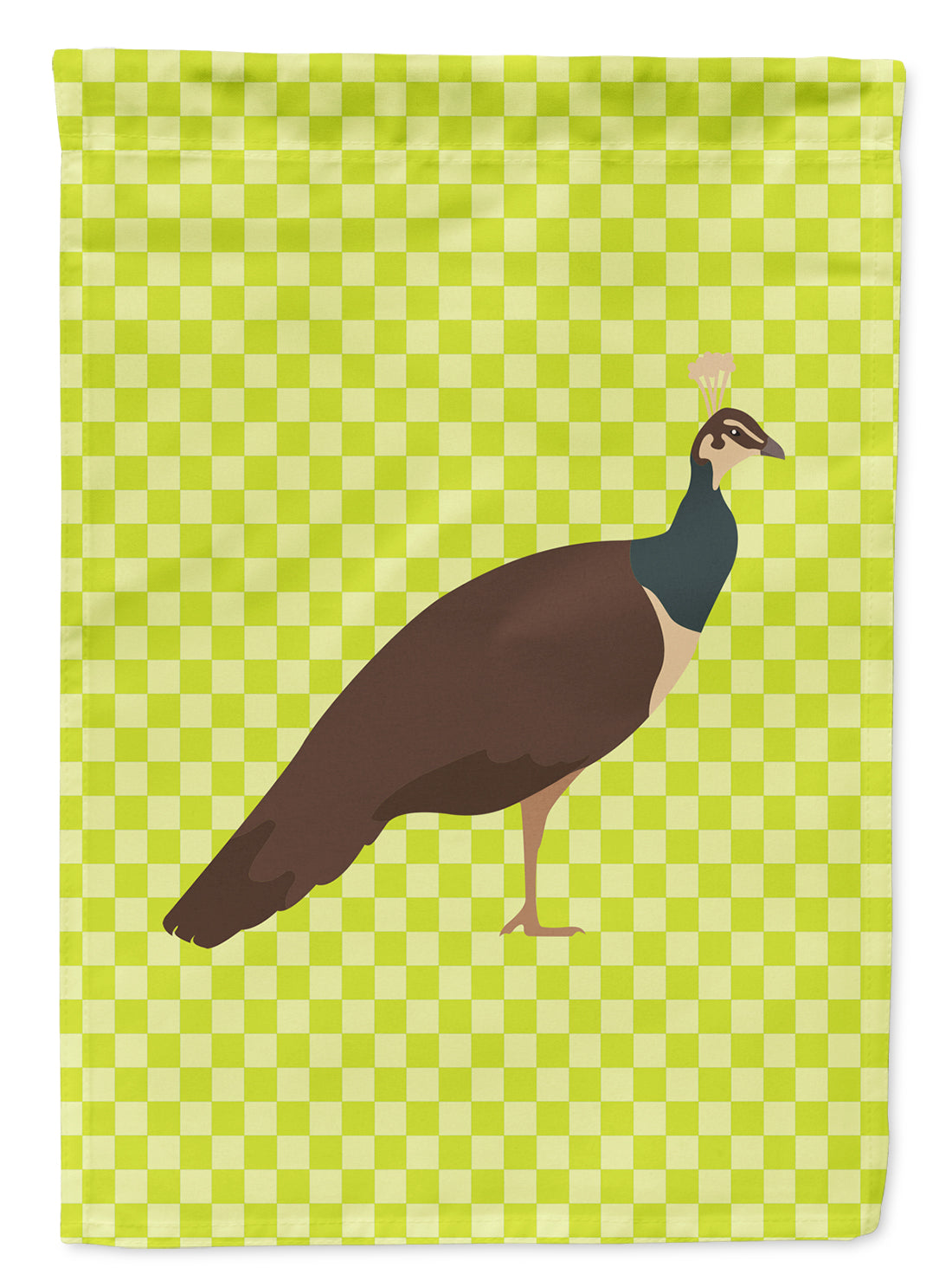 Indian Peahen Peafowl Green Garden Flag Mailbox Decorative Yard Banner Outside Patio Artwork for Flower Beds, Garden Size, Multicolor