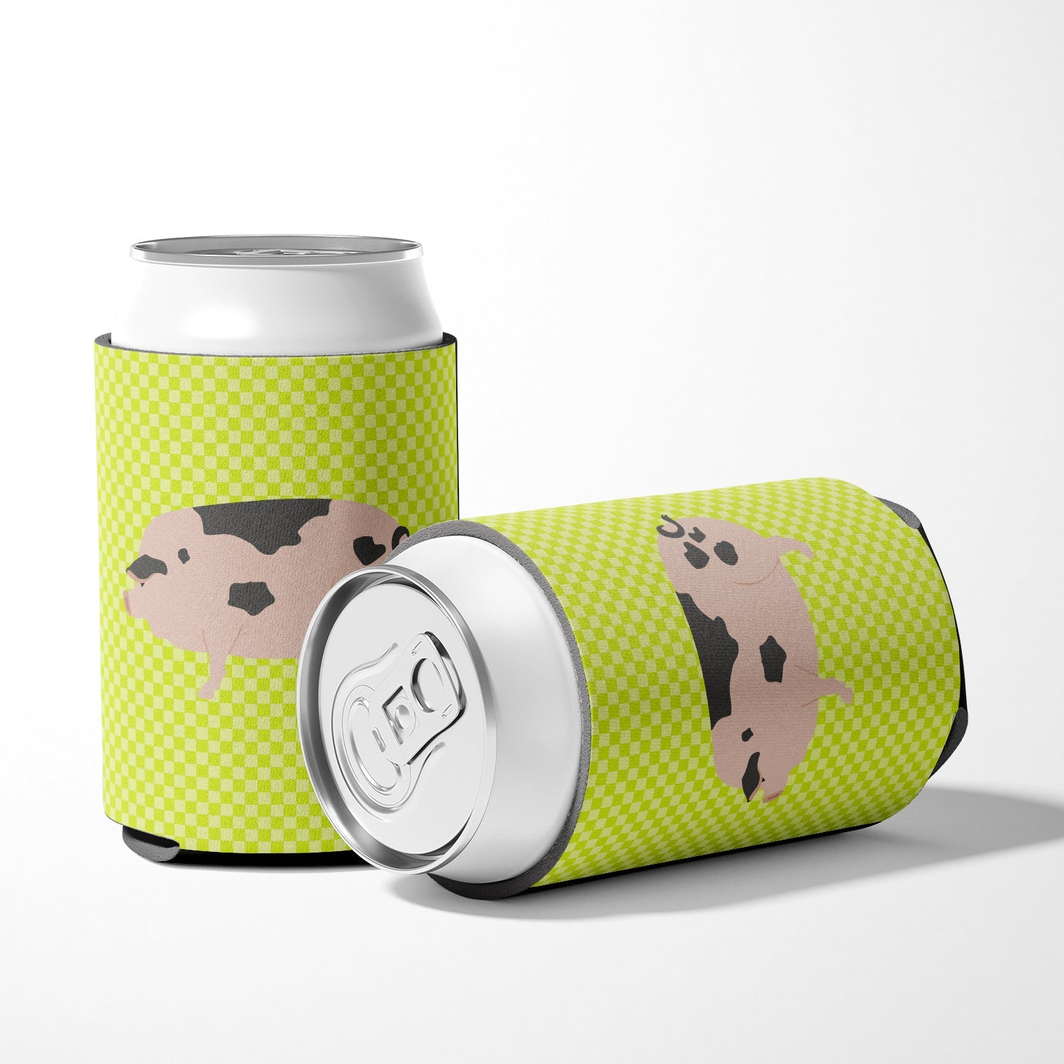 Gloucester Old Spot Pig Green Can or Bottle Hugger Cooler Sleeve for Standard 12 oz Cans, Insulated Foam Beer & Soda Can Hugger Reusable