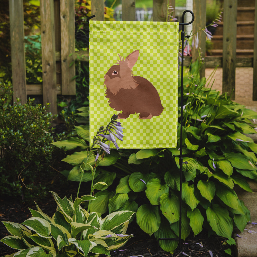 Lionhead Rabbit Green Garden Flag Mailbox Decorative Yard Banner Outside Patio Artwork for Flower Beds, Garden Size, Multicolor