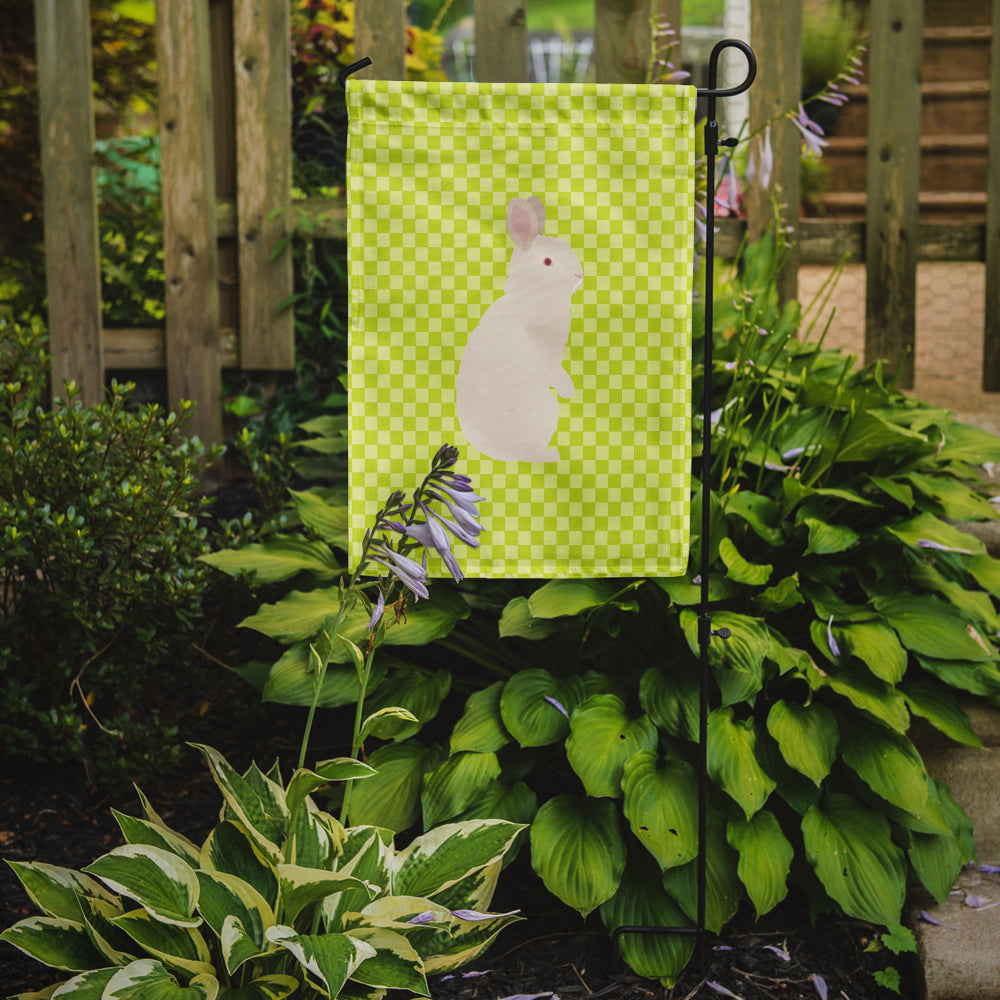 New Zealand White Rabbit Green Garden Flag Mailbox Decorative Yard Banner Outside Patio Artwork for Flower Beds, Garden Size, Multicolor