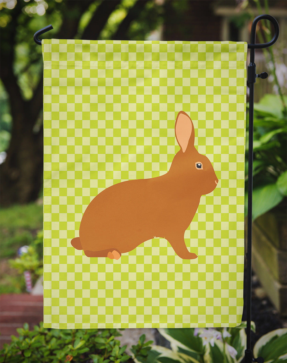 Rex Rabbit Green Garden Flag Mailbox Decorative Yard Banner Outside Patio Artwork for Flower Beds, Garden Size, Multicolor