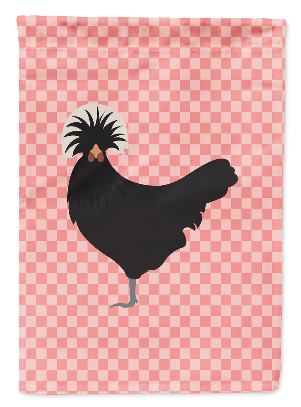 Polish Poland Chicken Pink Check Garden Flag Mailbox Decorative Yard Banner Outside Patio Artwork for Flower Beds, Garden Size, Multicolor